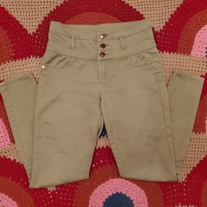 Refuge Women's High-Waisted Tan Skinny Jeans